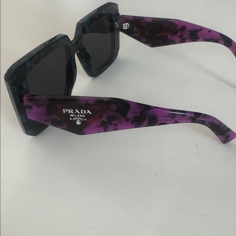 Prada Black and Purple Geometric Sunglasses